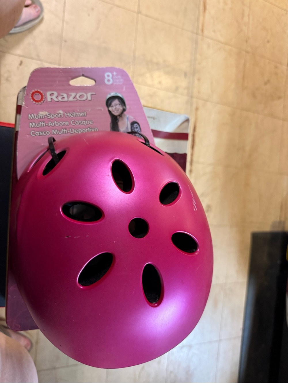 Razor Metallic Hot Pink Multi-Sport Helmet
